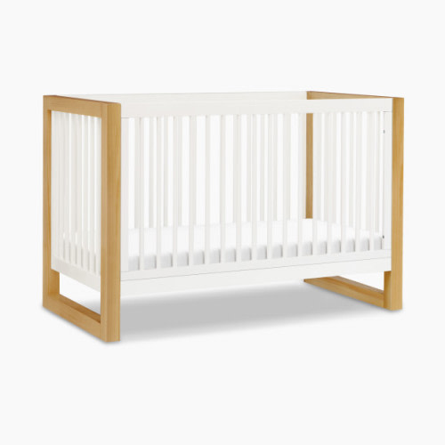 Namesake Nantucket 3-in-1 Convertible Crib with Toddler Bed Conversion Kit - Warm White/Honey