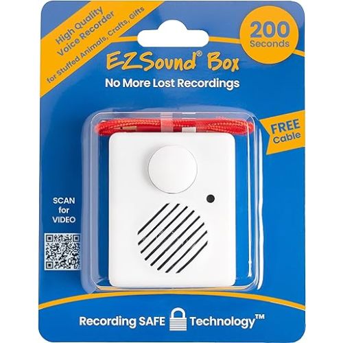 200 Seconds Voice Recorder for Stuffed Animals | Recordable Button Sound Box for Crafters, Hobbyists, etc | Voice Box for Recordable Gifts | Build a Bear Voice Recorder | Toy Recorder
