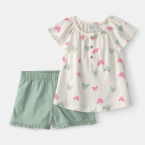 Toddler Girl Carter's 2-Piece Butterfly Top & Short Set