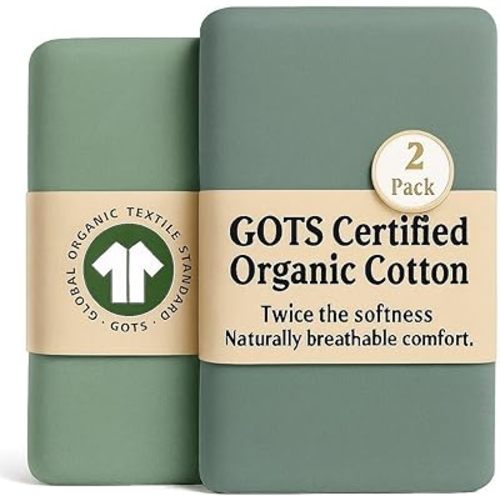 GOTS 100% Organic Bassinet Sheets - Luxurious Turkish Cotton for Halo, SNOO, Dream on Me Karley & Lacy, Delta Children and Simmons Kids City Sleeper Oval or Rectangle Bassinet Bed Pads or Mattresses