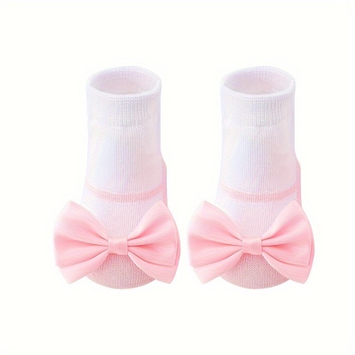 Children's Bow Socks, Kids' Floor Socks, Indoor Toddler Socks, Baby Floor Socks