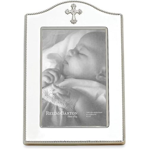 Reed & Barton Abbey Cross Silverplate 4" X 6" Frame, 1.05 LB, Metallic