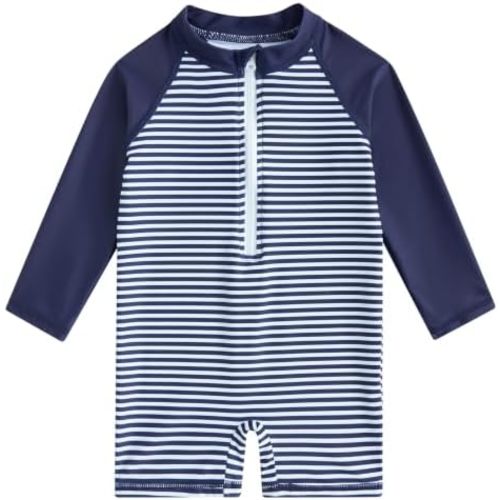 uideazone 3M-3T Toddler Baby Boys UPF 50+ One Piece Rash Guard Swimsuit