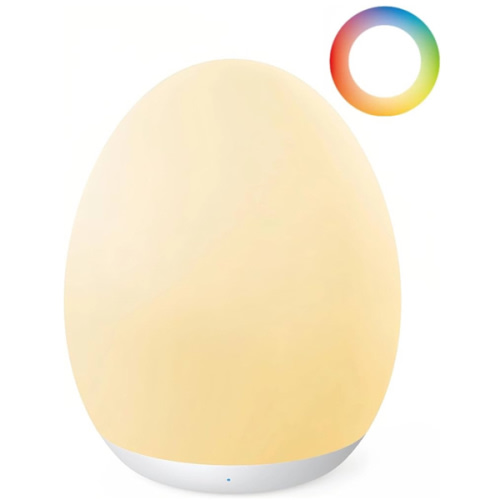 JolyWell Night Light for Kids, Baby Night Light with 7 Colors Changing Mode & Stepless Dimming, Nursery Night Light BPA Free,Rechargeable Egg Night Light for Breastfeeding 1h Timer & Touch Control