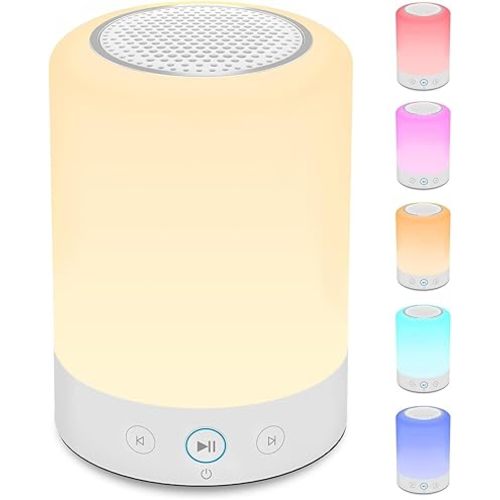 Night Lights, White Noise Machine – 20 Non-Looping Sleep Sounds, Rechargeable Battery, Touch Control, 6 Timers & Memory Function | Portable Sound Machine for Baby, Adults, Nursery, Travel