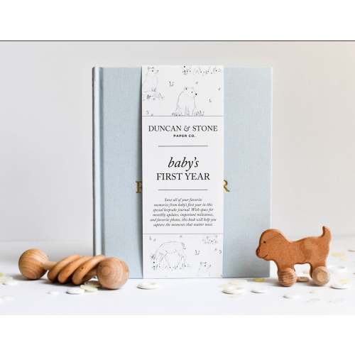 Baby Memory Book & Photo Album | Duncan & Stone Paper Co. BLUE