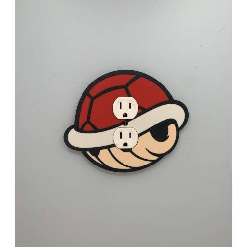 Mari Kart SHELL outlet cover | Super Mario Room Wall Plate - Nintendo video game decor kids bedroom idea game room gift