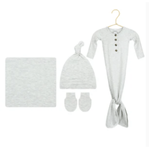 Stevie Ribbed Newborn Hat Bundle (Gown)