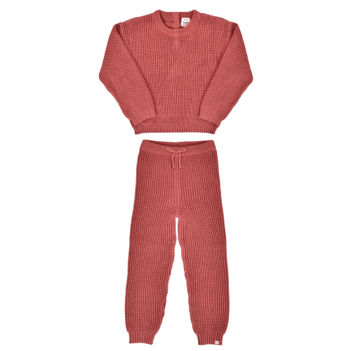 Nova Chunky Knit Set in Rosewood