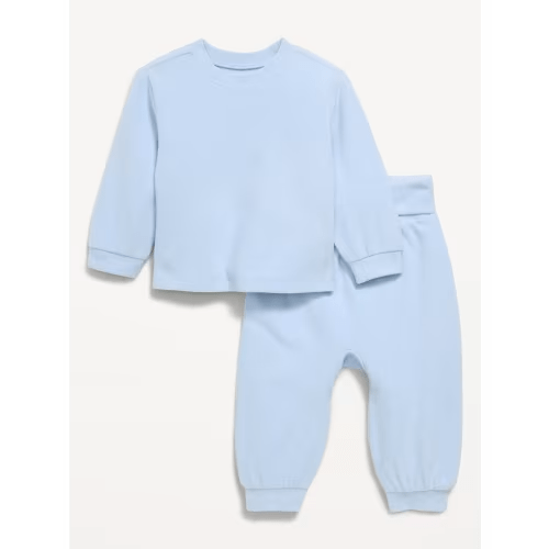 Cozy-Knit Long-Sleeve Top and Leggings Set for Baby