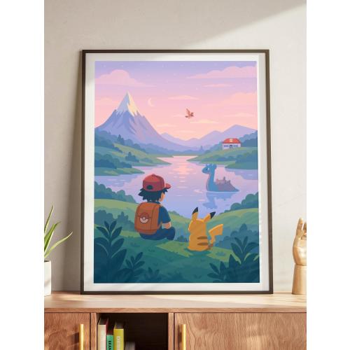 Anime Poster Print – Cute Anime Art for Kids’ Bedrooms, Anime Game Rooms, Nurseries, or Office Wall Decor, Perfect Gift for Anime Fans Room