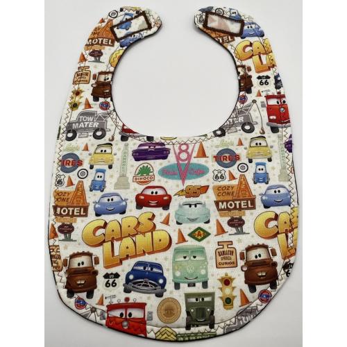Disney Cars Deluxe Bib Quilt: Adjustable Durable Reversible (quilted through all 3 layers just like a large quilt—very sturdy!)