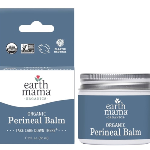Earth Mama Organic Perineal Balm | Naturally Cooling Herbal Salve for Pregnancy and Postpartum Relief with Witch Hazel & Calendula, Feminine Care Essentials, No Benzocaine or Butane, 2-Fluid Ounce