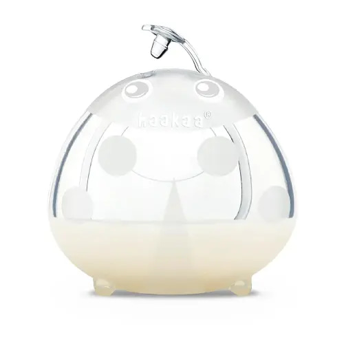 Haakaa Ladybug Milk Collector - Wearable Breast Shields Soft Nursing Cups Breast Milk Saver, Portable, Letdown Catcher Breastfeeding Essentials, 2.5oz/75ml, 1pc