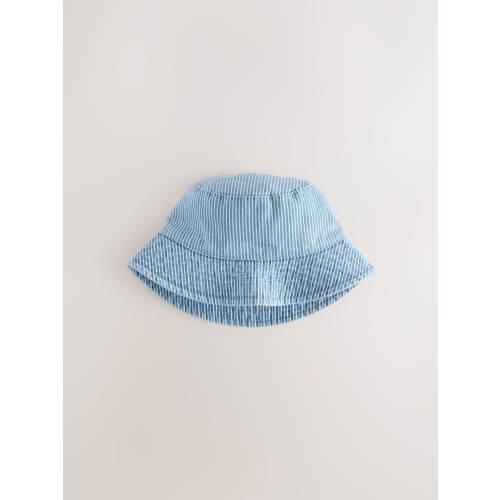 Blue/White Railway Stripe Bucket Hat (3mths-13yrs)