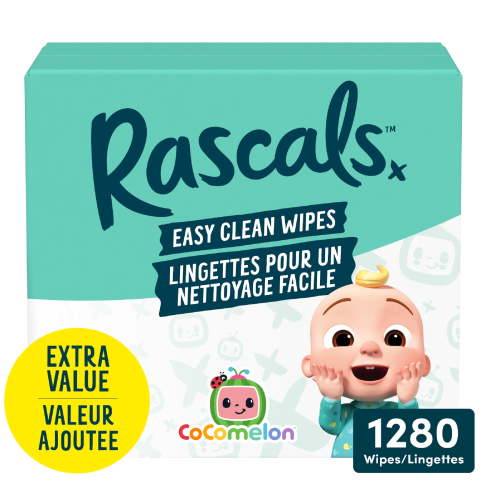 Rascals Easy Clean Baby Wipes, Carton, 1280 Count - Walmart.ca