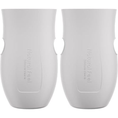 Gulicola Glass Baby Bottle Silicone Sleeves, White, 8 oz - 2pks