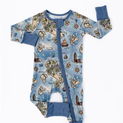 Neverland Map Bamboo Sleeper – Little Crowns & Capes