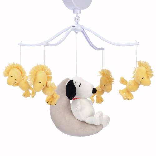 Snoopy Love Musical Baby Crib Mobile Soother Toy – Lambs & Ivy