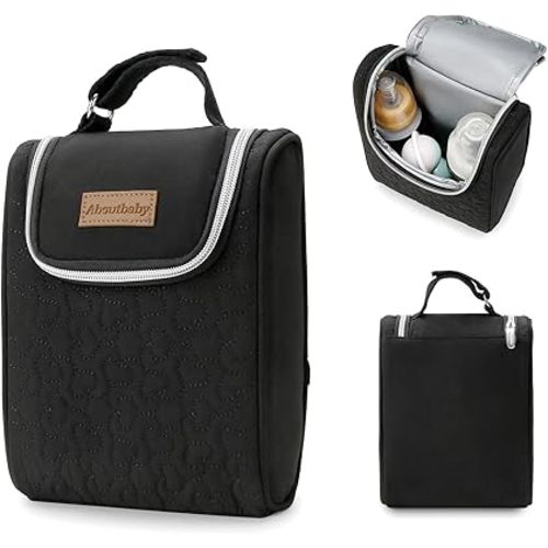 Breastmilk Cooler Bag with Ice Pack – Insulated Baby Bottle Bag – Leak-Proof Double Layer Bottle Tot – Portable Milk Storage Bag for Nursing Moms, Daycare, Travel