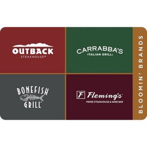 $100 Bloomin' Brands Gift Card (Email Delivery)