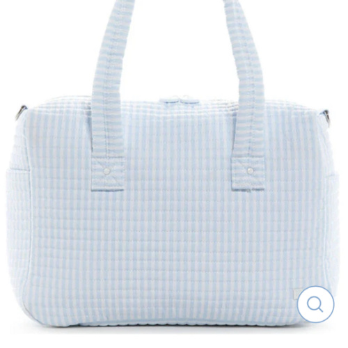 Blue Pimlico Stripe Quilted Stroller Bag