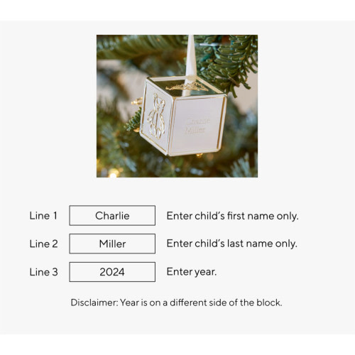 Baby's First Block Ornament