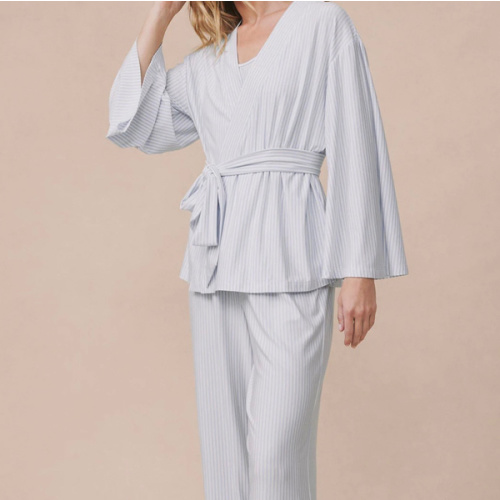 LAKE 3 piece Kimono Pajamas | Color FOG