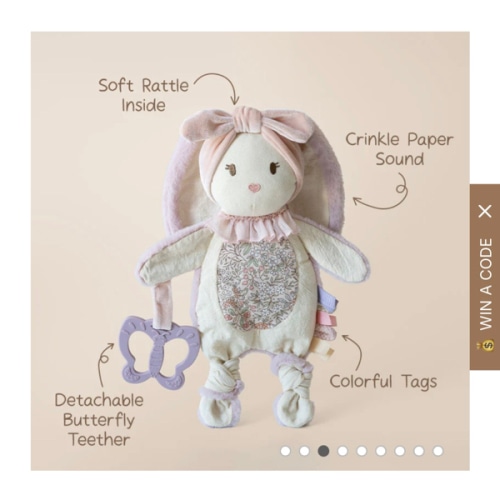 Bunny Lovey for Baby | Soft & Snuggly Baby Security Blanket | Moonkie
