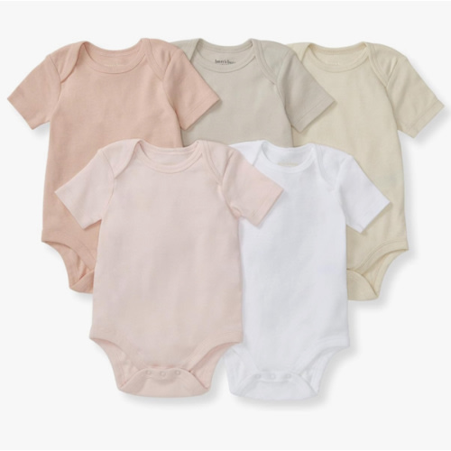 Burt's Bees Baby Organic Cotton Bodysuits – Baby Boy & Girl Short and Long Sleeve One-Pieces, 5-Pack