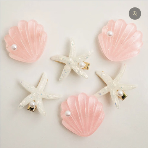 Hair Clip Set - Under the Sea - Pink