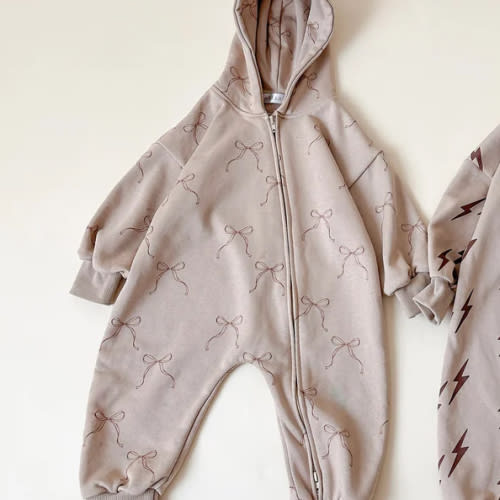 Bow X Bolt Hood Zip Jumpsuit