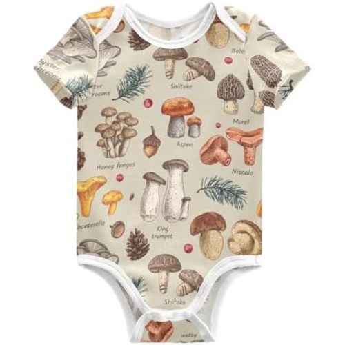 Ollabaky Unisex Baby Bodysuits Short-Sleeve Cotton Baby Clothes for Girls Boys 0-24 Months