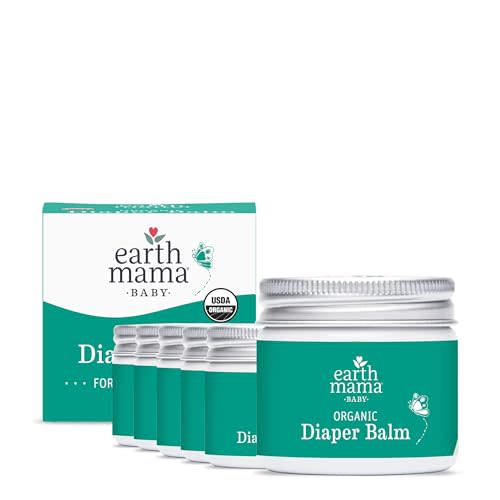 Earth Mama Organic Diaper Balm 2-Ounce | Diaper Cream for Baby | EWG Verified, Petroleum & Artificial Fragrance-Free with Calendula for Sensitive Skin (6-Pack)