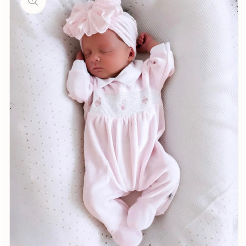 Smocked Classic Toys Sleepsuit - Pink 3-6 month