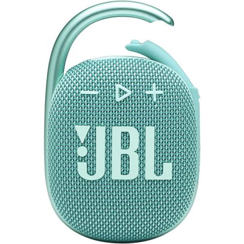 JBL Clip 4, Teal - Portable Bluetooth 5.1 Speaker - Up to 10 Hours of Play - Waterproof & Dust Resistant - Includes Noise & Echo-Canceling Speakerphone