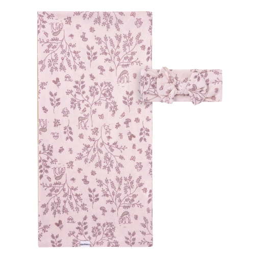 Gerber Baby Girl 2pc Swaddle & Cap Set, Onesize