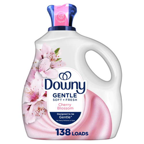 Downy Gentle Soft + Fresh Liquid Fabric Softener, Cherry Blossom Scent, 93 fl oz, 138 Loads