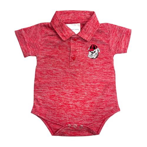 Two Feet Ahead Space Dye Short Sleeve Golf Polo Baby Bodysuit Creeper Newborn Infants Sizes 0-3M-6M-12