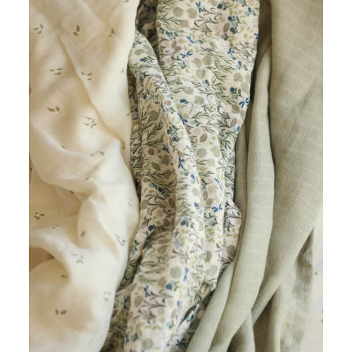 Organic Baby Muslins, Set of 3 - Riverbank | Avery Row UK