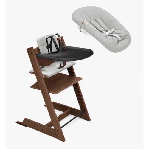 Stokke® Tripp Trapp® High Chair², Cushion, Tray, & Newborn Set Bundle