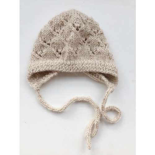 Hand Knit Alpaca Baby Bonnet: Vintage Style Newborn Hat