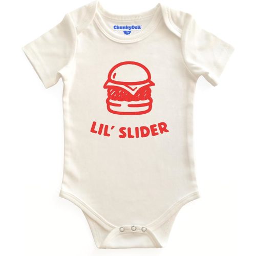 Chunky Deli Baby Bodysuit Foodie Graphic One-Piece 3-Snap 100% Cotton 3-12M