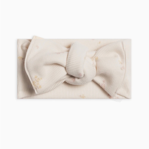 Ribbed Bow Wrap - Floral Butter