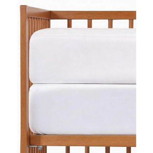 CGK Linens Microfiber Baby Crib Sheets – 2-Pack, Soft, Breathable Fitted Crib Sheets, Oeko-Tex Certified in White, Size Standard Crib/Toddler
