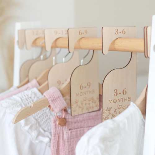 Flowers Baby Wardrobe Dividers, Nursery Organisation, Baby Closet Organiser, Wildflower Clothes Hangers, Girl Nursery Decor (Double sided)