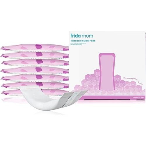 Frida Mom 2-in-1 Postpartum Pads, Absorbent Perineal Ice Maxi Pads, Instant Cold Therapy Packs and Maternity Pad in One