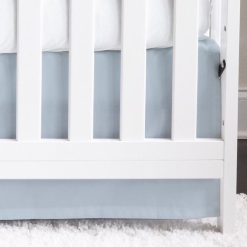 Noah's Ark Solid Blue Crib Skirt