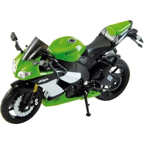 Welly Kawasaki Ninja ZX-10R Sport Bike Model, Green, 1:18 Scale