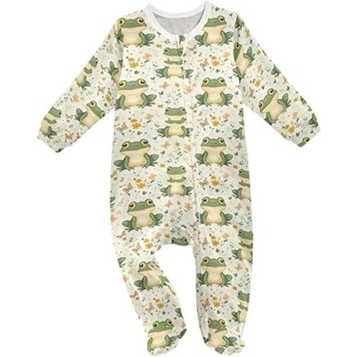 Baby One-Piece Footies Sleeper Pjs Footed Bodysuit Rompers Zipper for Boys Girls 3M